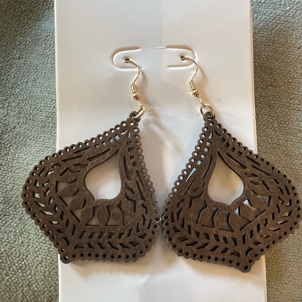 Wooden Earrings $6 each or 3 for  $15